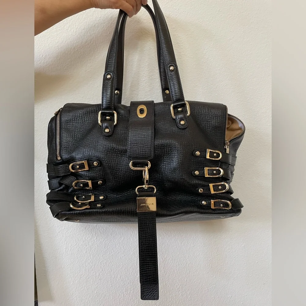 Jimmy Choo Leather Blythe Handle Bag - Picture 1 of 9